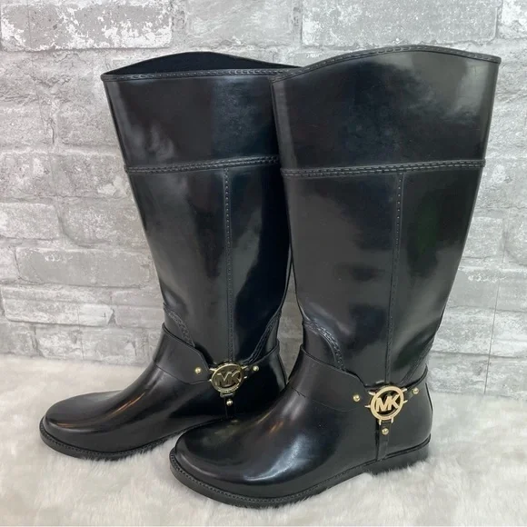 Michael Michael Kors Fulton Harness Tall Rain Boots - Picture 2 of 8